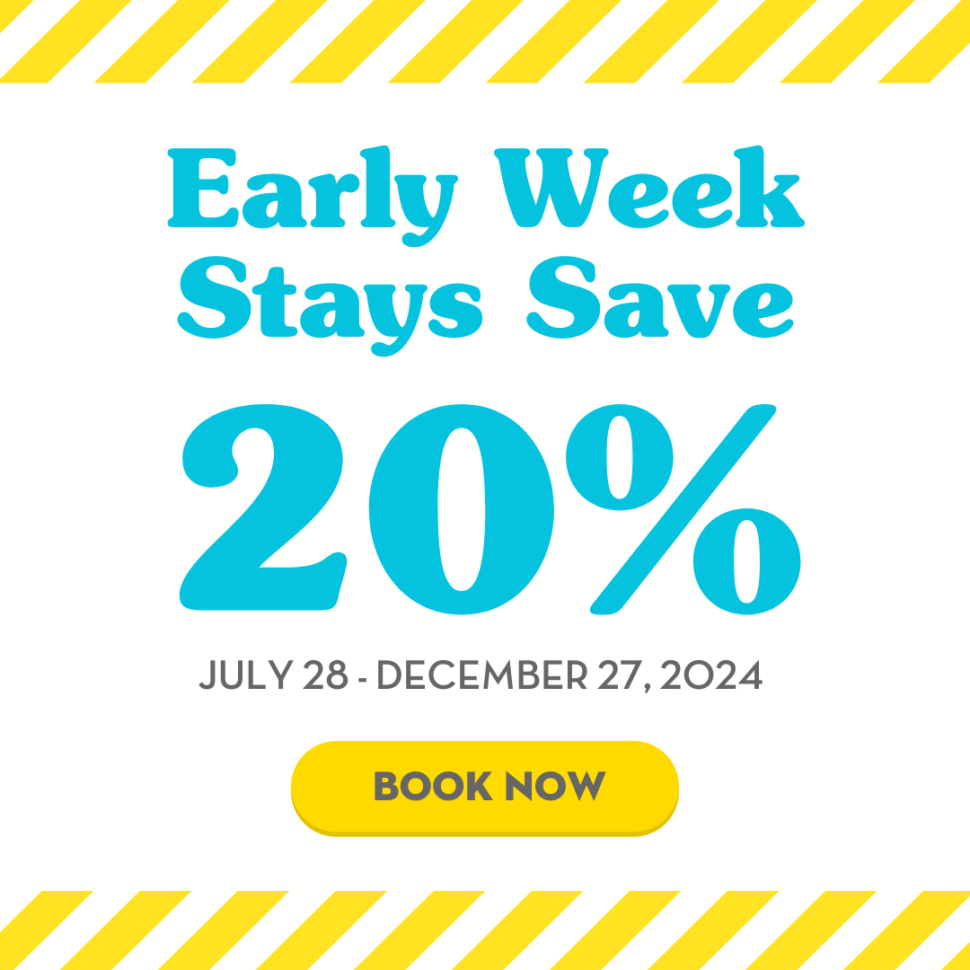 Save 20% on early week stays