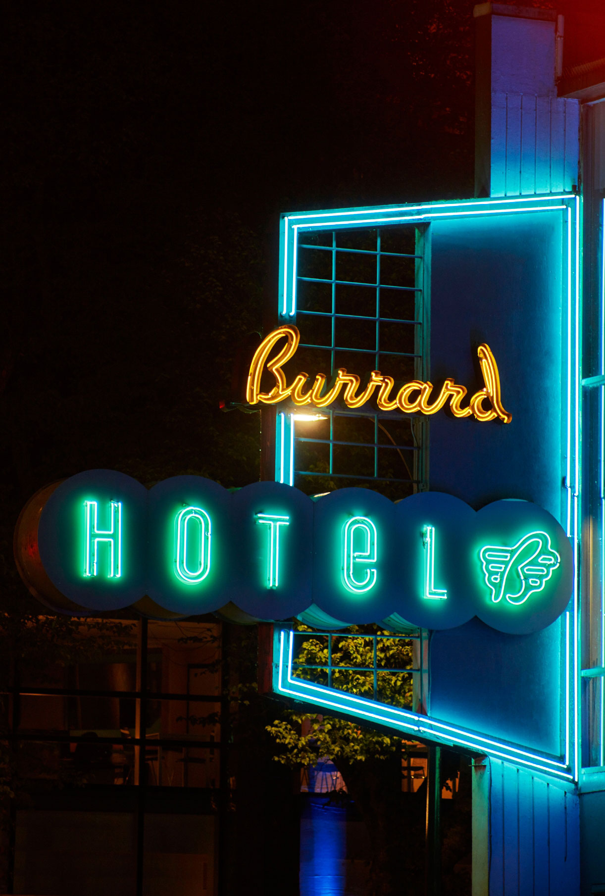 The Burrard Hotel neon sign