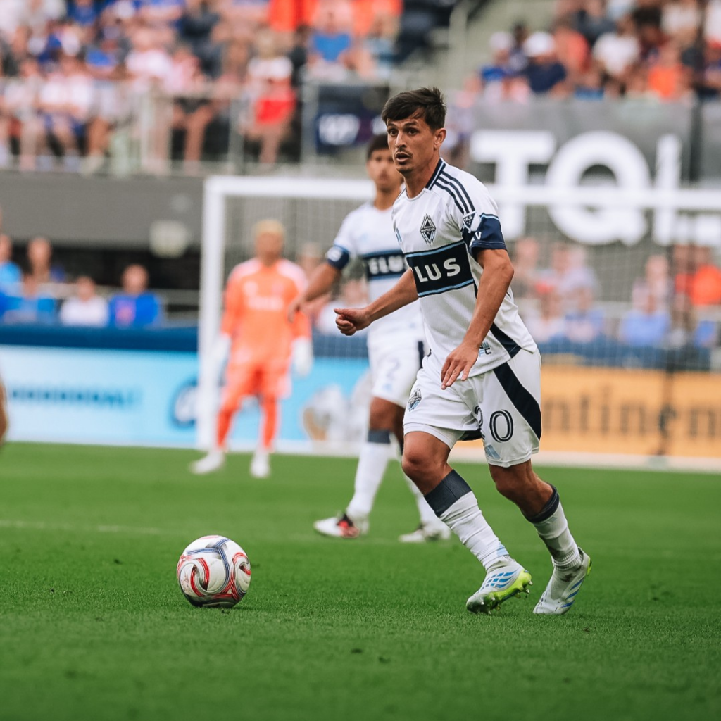 The Vancouver Whitecaps are an MLS team playing at BC Place Stadium.